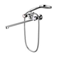 Dorff D7095000 Modern двухзахватный смеситель для ванны и душа с универсальным изливом и душевым набором