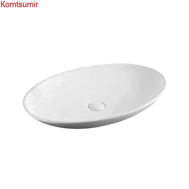 Раковина накладная Azario 655х395х140 овальная, белый (AZ- 40148)