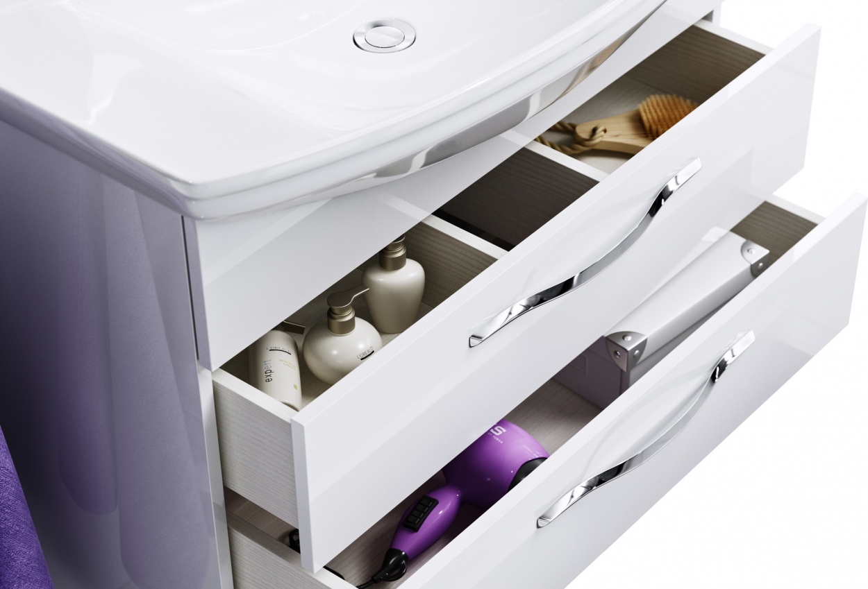 Тумба с раковиной Aqwella Allegro 105 с 2 ящиками