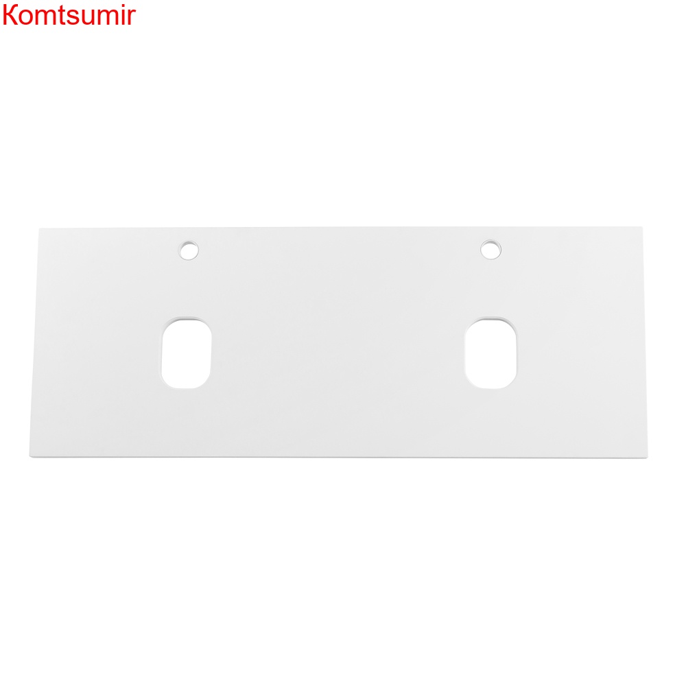 Столешница из МДФ с двумя отверстиями под раковину и с двумя отверстиями под смеситель BelBagno EK-120-2-BO Bianco Opaco