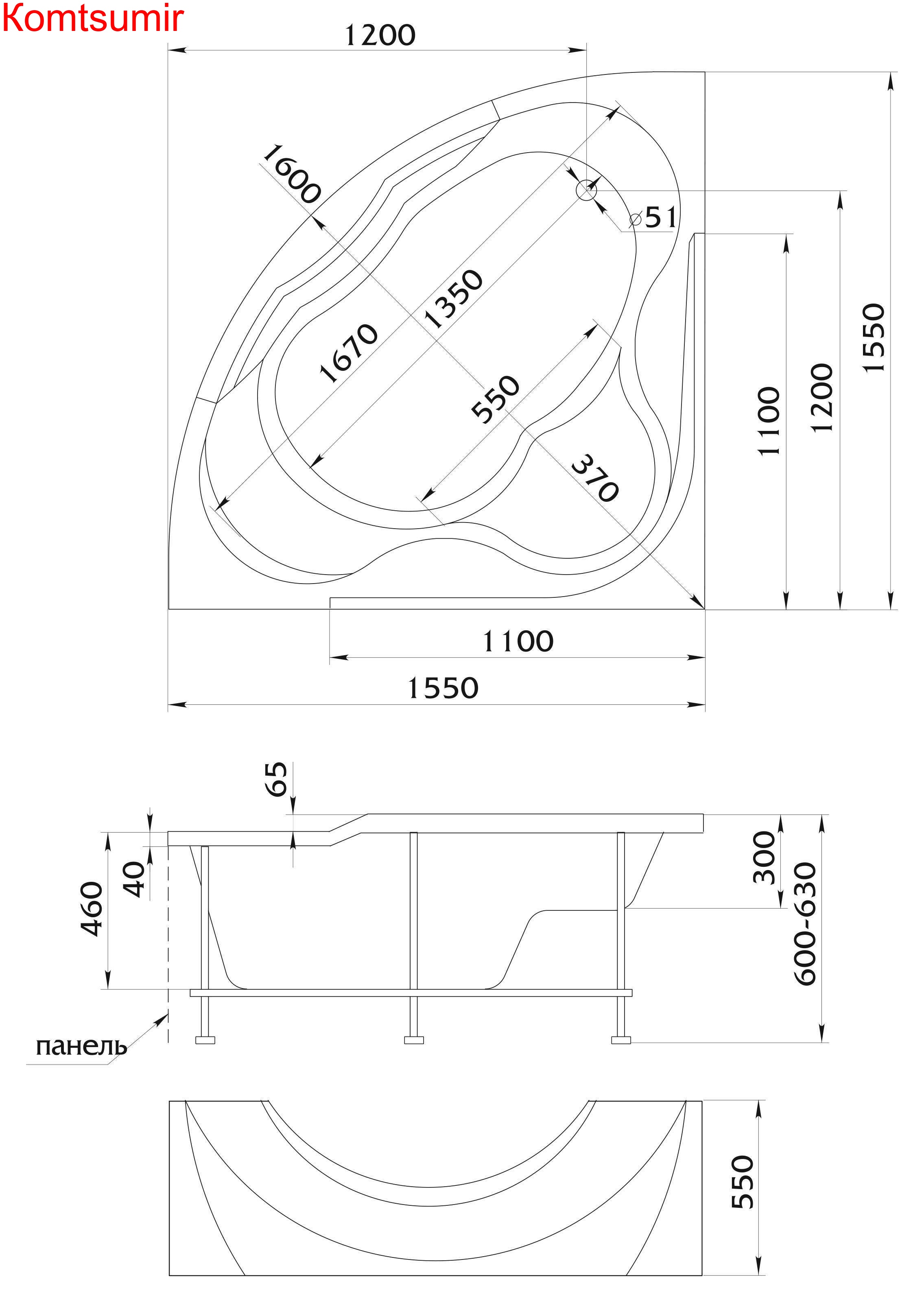 Акриловая ванна 1Marka Aima Design GRAND LUXE 155x155 Акриловая ванна 1Marka Aima Design GRAND LUXE 155x155