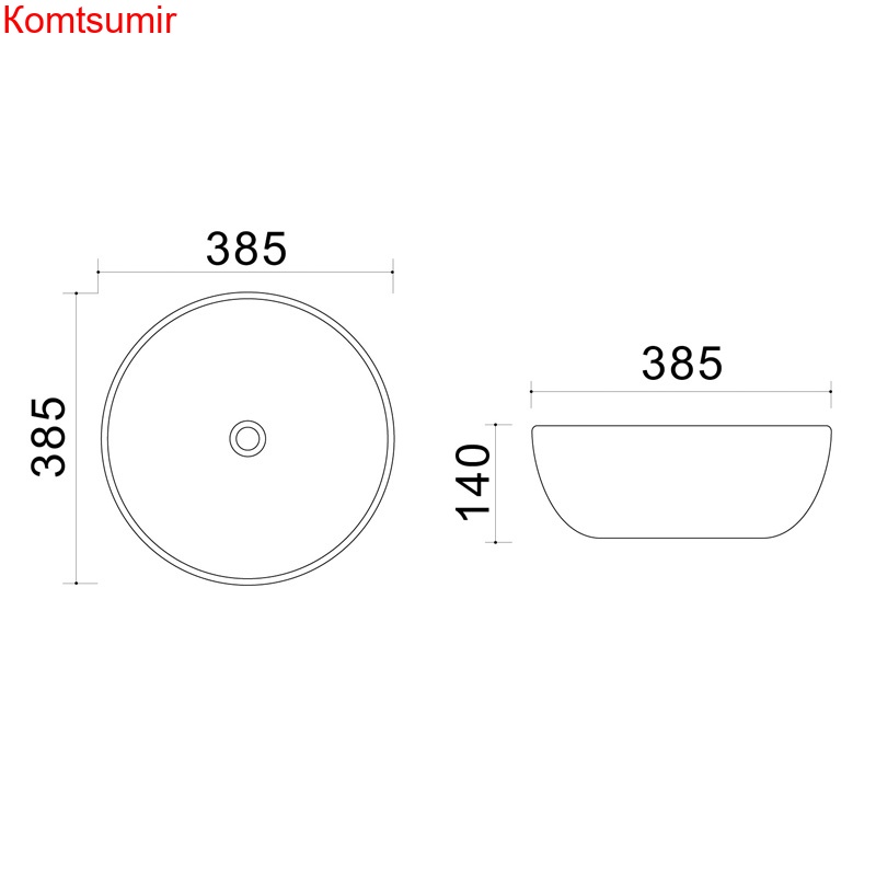 Раковина Azario 38,5х38,5х14 ультратонкая, черная глянец (AZ-4003)