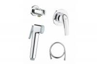 Готовый комплект для гигиенического душа GROHE BauCurve: встраиваемый смеситель, гигиенический душ со шлангом и держателем GROHE, хром (124899)