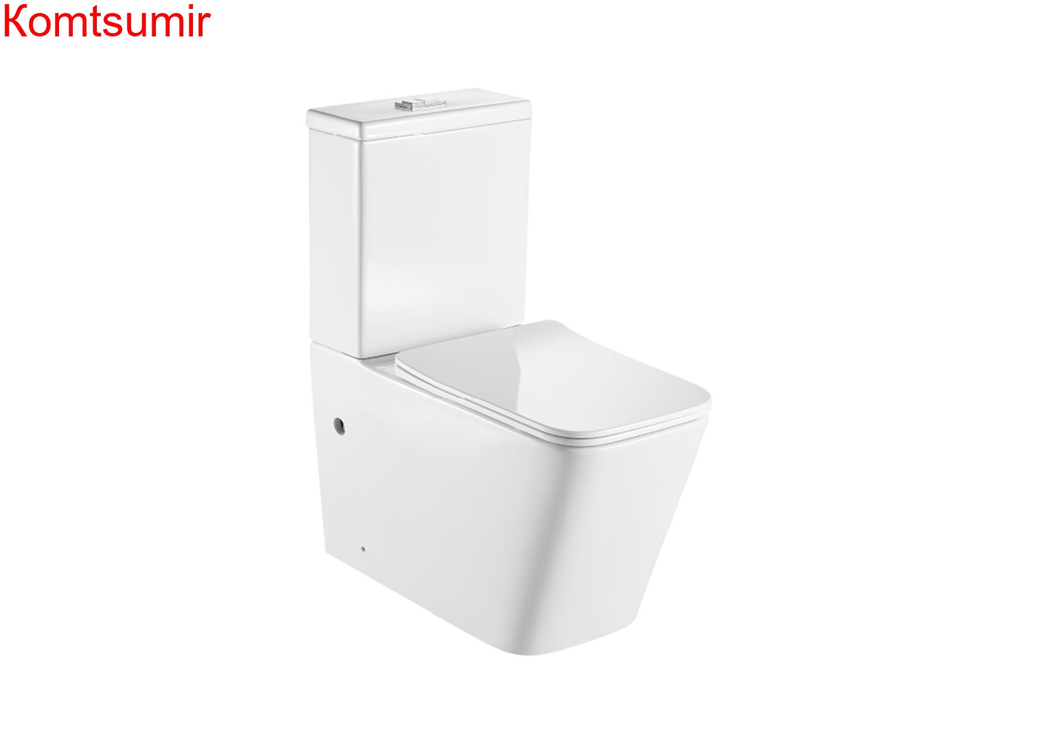 Унитаз-компакт напольный безободковый с бачком AQUATEK ЛИБРА AQ1263-00 665*360*810 мм, горизонтальный выпуск, тонкое сиденье с механизмом плавного закрывания, крепеж