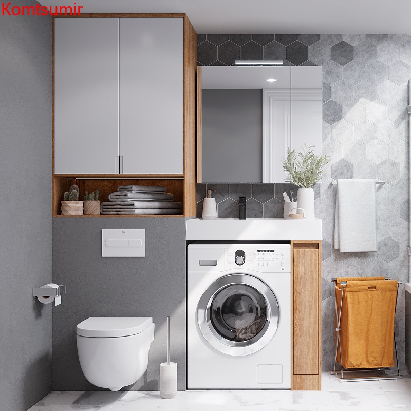 Зеркальный шкаф Aquaton Лондри 80 белый глянцевый (1A267202LH010)