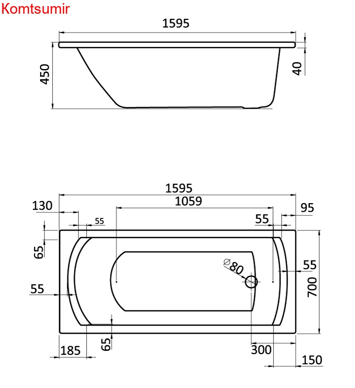 Ванна акриловая Santek Монако прямоугольная 160х70, белая Ванна акриловая Santek Монако прямоугольная 160х70, белая
