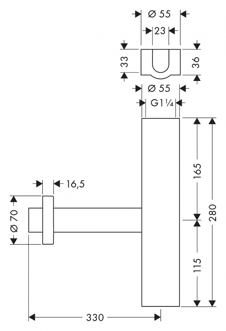 Сифон для раковины Hansgrohe Flowstar 52100000 хром