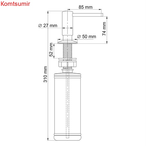 WasserKRAFT K-1699 Встраиваемый дозатор для мыла