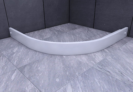 Душевой поддон акриловый Aquatek DPA-0000004 90*90*15 см, 1/4 круга R50, с ножкамии и с фронтальным экраном, без сифона