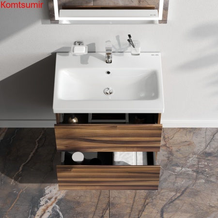 M90FHX0602HF Gem, База под раковину, подвесная, 60 см, 2 ящика, цвет: орех M90FHX0602HF Gem, База под раковину, подвесная, 60 см, 2 ящика, цвет: орех