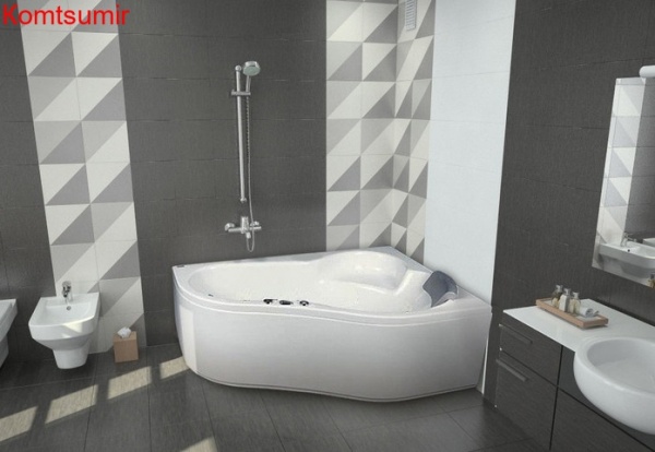 Ванна акриловая Santek Ибица асимметричная 160х100 правосторонняя белая Ванна акриловая Santek Ибица асимметричная 160х100 правосторонняя белая