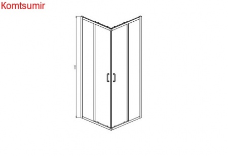 Aquatek Душевой уголок квадратный, двери раздвижные 200х80x80, хром Aquatek Душевой уголок квадратный, двери раздвижные 200х80x80, хром