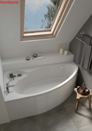 Ванна акриловая асимметричная Santek Эдера 170х100, левосторонняя, белая Ванна акриловая асимметричная Santek Эдера 170х100, левосторонняя, белая