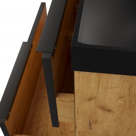 Тумба Fostero 60 подвесная Дуб Крафт золотой с раковиной Тумба Fostero 60 подвесная Дуб Крафт золотой с раковиной