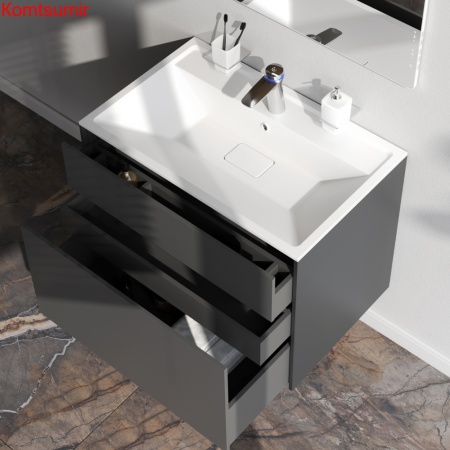 M50AFHX0803GM Inspire V2.0, База под раковину, подвесная, 80 см, 3 ящика, push-to-open, графит матов M50AFHX0803GM Inspire V2.0, База под раковину, подвесная, 80 см, 3 ящика, push-to-open, графит матов