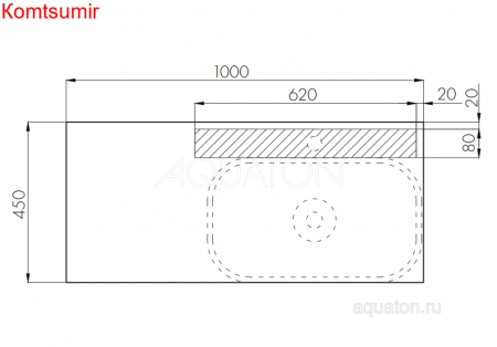 Столешница-панель AQUATON Мишель 100 Дуб Рустикальный (1A256703MIDR0) Столешница-панель AQUATON Мишель 100 Дуб Рустикальный (1A256703MIDR0)