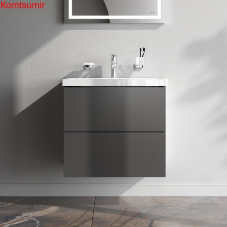 M90FHX06022GM GEM, База под раковину, подвесная, 60 см, 2 ящика push-to-open, графит матовый M90FHX06022GM GEM, База под раковину, подвесная, 60 см, 2 ящика push-to-open, графит матовый