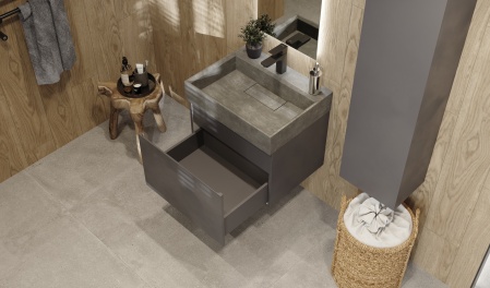 Тумба Facet 60 подвесная, антрацит Тумба Facet 60 подвесная, антрацит