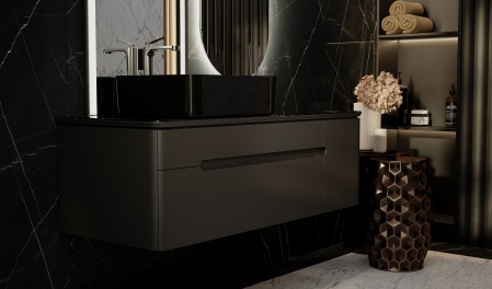 Тумба Shine 120  с Музыкальным Модулем подвесная антрацит Тумба Shine 120  с Музыкальным Модулем подвесная антрацит