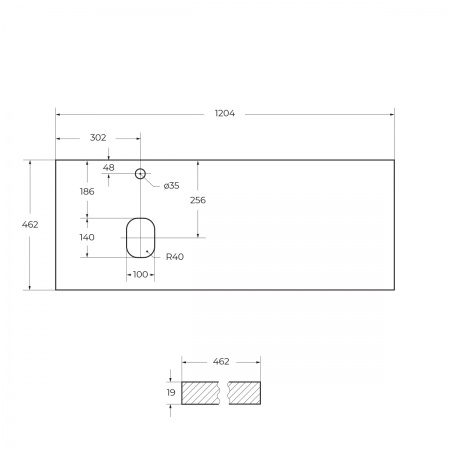 Столешница из МДФ BelBagno EK-120-AS-BL-L Bianco Lucido Столешница из МДФ BelBagno EK-120-AS-BL-L Bianco Lucido