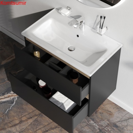 M85AFHX0802BM X-Joy, База под раковину, подвесная, 80 см, 2 ящика, черный матовый M85AFHX0802BM X-Joy, База под раковину, подвесная, 80 см, 2 ящика, черный матовый