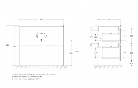 База под раковину напольная BelBagno ALBANO-900-2C-PIA-PS База под раковину напольная BelBagno ALBANO-900-2C-PIA-PS