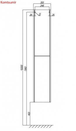 Пенал подвесной AQUATON Йорк светлое дерево (1A171203YOAY0) Пенал подвесной AQUATON Йорк светлое дерево (1A171203YOAY0)