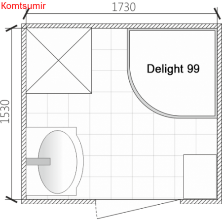 Душевая кабина Domani-Spa Delight 110 (100*100) с гидромассажем Душевая кабина Domani-Spa Delight 110 (100*100) с гидромассажем