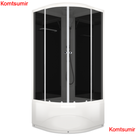 Душевая кабина DOMANI-Spa Delight Slim 110 high Чёрное стекло (100*100) Душевая кабина DOMANI-Spa Delight Slim 110 high Чёрное стекло (100*100)