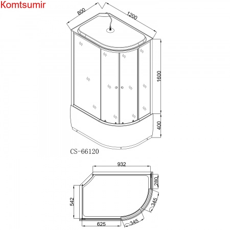 Душевая кабина Loranto 120х80х215, поддон 40 см (CS-66120L F) Душевая кабина Loranto 120х80х215, поддон 40 см (CS-66120L F)