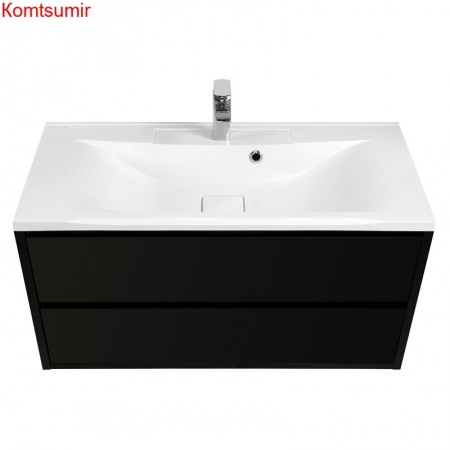 Тумба под раковину AQUATON Римини 100 подвесная, черный глянец (1A234601RN950) Тумба под раковину AQUATON Римини 100 подвесная, черный глянец (1A234601RN950)