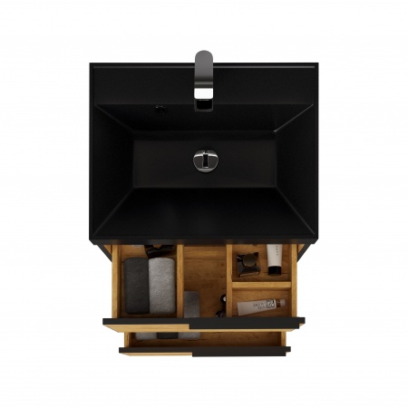 Тумба Fostero 60 подвесная Дуб Крафт золотой с раковиной Тумба Fostero 60 подвесная Дуб Крафт золотой с раковиной