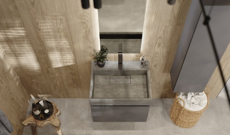 Тумба Facet 60 подвесная, антрацит Тумба Facet 60 подвесная, антрацит