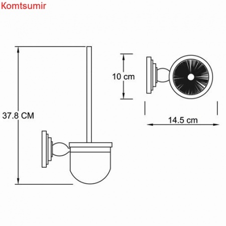WasserKRAFT Isar K-7327 Щетка для унитаза подвесная WasserKRAFT Isar K-7327 Щетка для унитаза подвесная