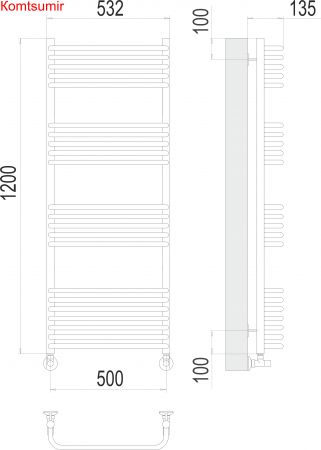 Стандарт П22 500х1200 Полотенцесушитель  TERMINUS Стандарт П22 500х1200 Полотенцесушитель  TERMINUS