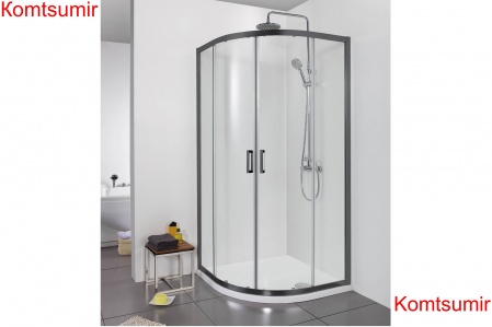 Aquatek Душевой уголок 1/4 круга, двери раздвижные 200х80x80, черный матовый Aquatek Душевой уголок 1/4 круга, двери раздвижные 200х80x80, черный матовый