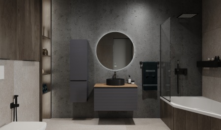 Тумба Cossety 80 подвесная, Антрацит/Дуб Крафт золотой Тумба Cossety 80 подвесная, Антрацит/Дуб Крафт золотой