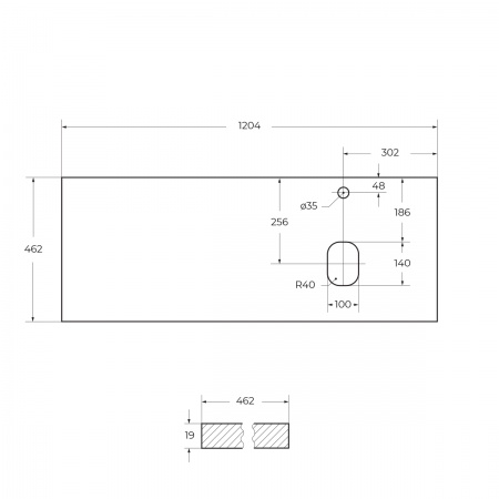 Столешница из МДФ BelBagno EK-120-AS-BL-R Bianco Lucido Столешница из МДФ BelBagno EK-120-AS-BL-R Bianco Lucido