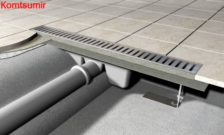 Душевой лоток AlcaPlast APZ1 750 с опорами серый, хром, выпуск боковой Душевой лоток AlcaPlast APZ1 750 с опорами серый, хром, выпуск боковой