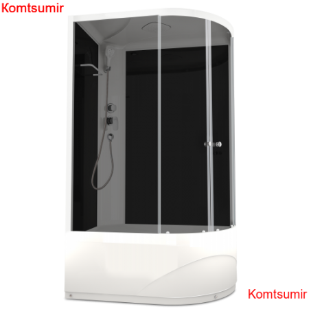 Душевая кабина Domani-Spa Delight 128high L/R чёрное сттекло (120*80) Душевая кабина Domani-Spa Delight 128high L/R чёрное сттекло (120*80)