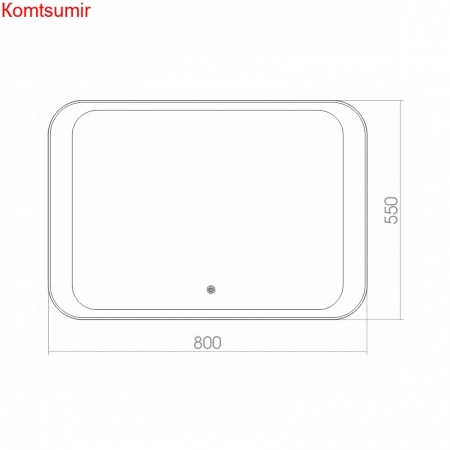 Зеркало AZARIO Индиго 800*550, с LED-подсветкой и сенсорным выключателем Зеркало AZARIO Индиго 800*550, с LED-подсветкой и сенсорным выключателем