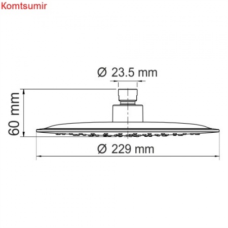 WasserKRAFT A115 Верхняя душевая насадка WasserKRAFT A115 Верхняя душевая насадка