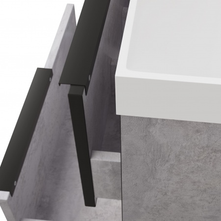 Тумба Fostero 60 подвесная Цемент Светлый с раковиной Тумба Fostero 60 подвесная Цемент Светлый с раковиной