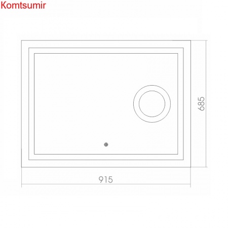 Зеркало AZARIO Оптима 915*685, LED-подсветка 2 режима, сенсорный выключатель, увеличительное зеркало Зеркало AZARIO Оптима 915*685, LED-подсветка 2 режима, сенсорный выключатель, увеличительное зеркало