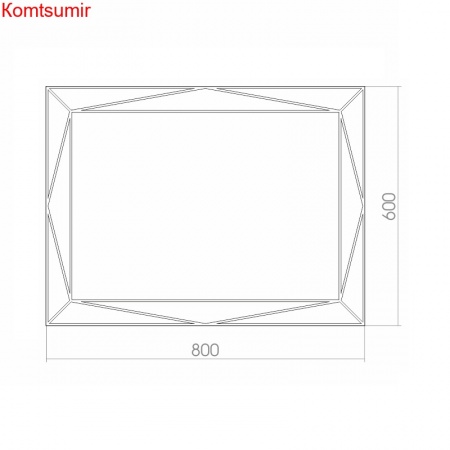 Зеркало Azario Креатив 800*600 LED подсветка, сенсор выкл Зеркало Azario Креатив 800*600 LED подсветка, сенсор выкл