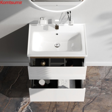 M85AFHX0652WG X-Joy, База под раковину, подвесная, 65 см, 2 ящика, белый глянец M85AFHX0652WG X-Joy, База под раковину, подвесная, 65 см, 2 ящика, белый глянец