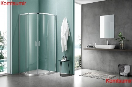 Aquatek Душевой уголок 1/4 круга, двери раздвижные 200х100x100, хром Aquatek Душевой уголок 1/4 круга, двери раздвижные 200х100x100, хром