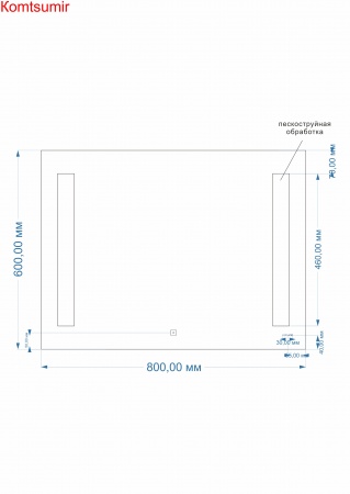 Зеркало: LED 020 base 80*60, с подсветкой, белый, Сорт1 Зеркало: LED 020 base 80*60, с подсветкой, белый, Сорт1