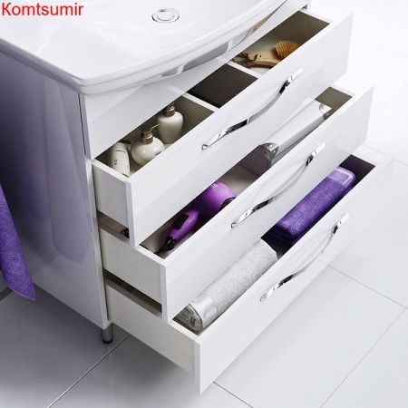 Тумба с раковиной Aqwella Allegro 75 с 3 ящиками Тумба с раковиной Aqwella Allegro 75 с 3 ящиками