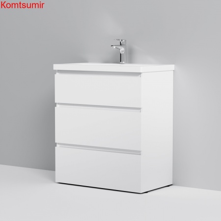 M91FSX0752WG GEM S, База под раковину, напольная, 75 см, 3 ящика, белый глянец M91FSX0752WG GEM S, База под раковину, напольная, 75 см, 3 ящика, белый глянец